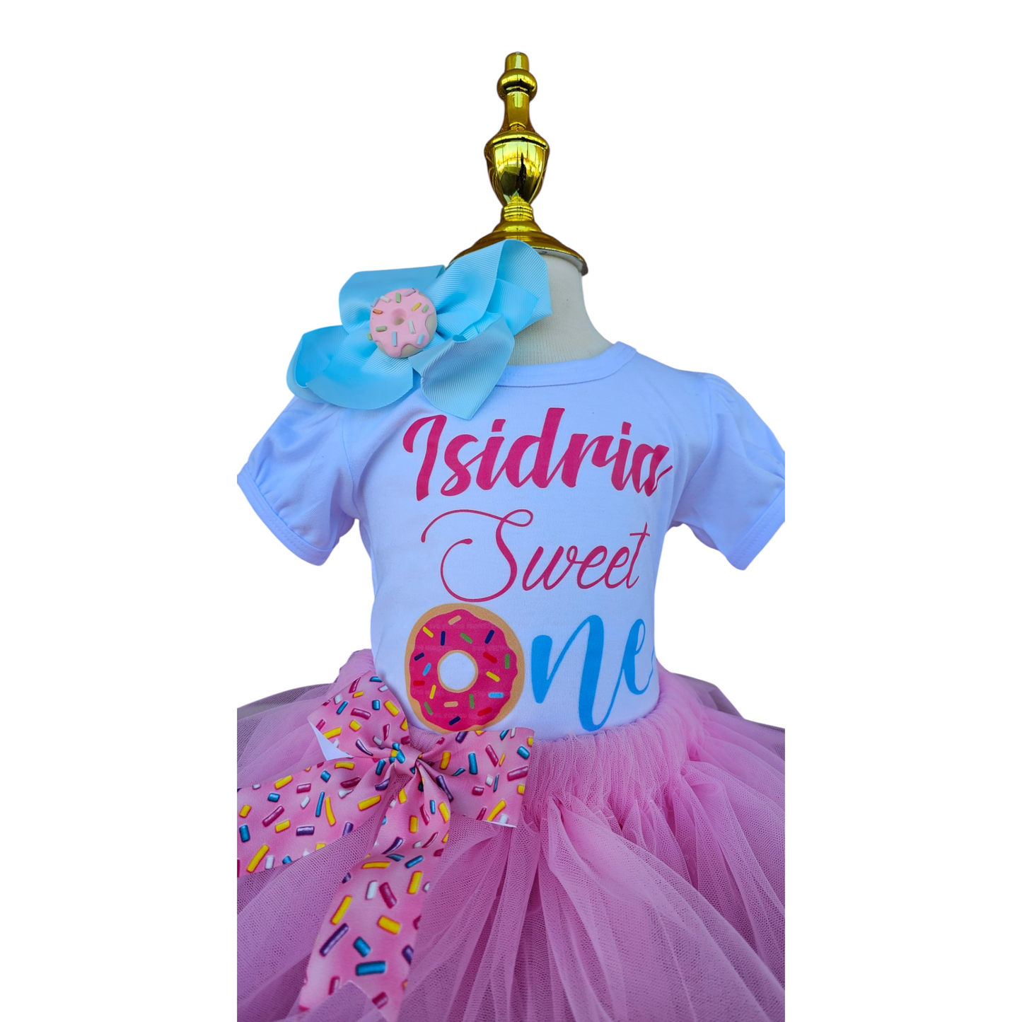 Personalized Donut Birthday Tutu Outfit with Sprinkles