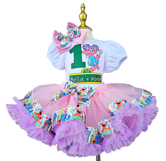 Custom Made Abby Cadabby Tutu Set Birthday Outfit for Girls