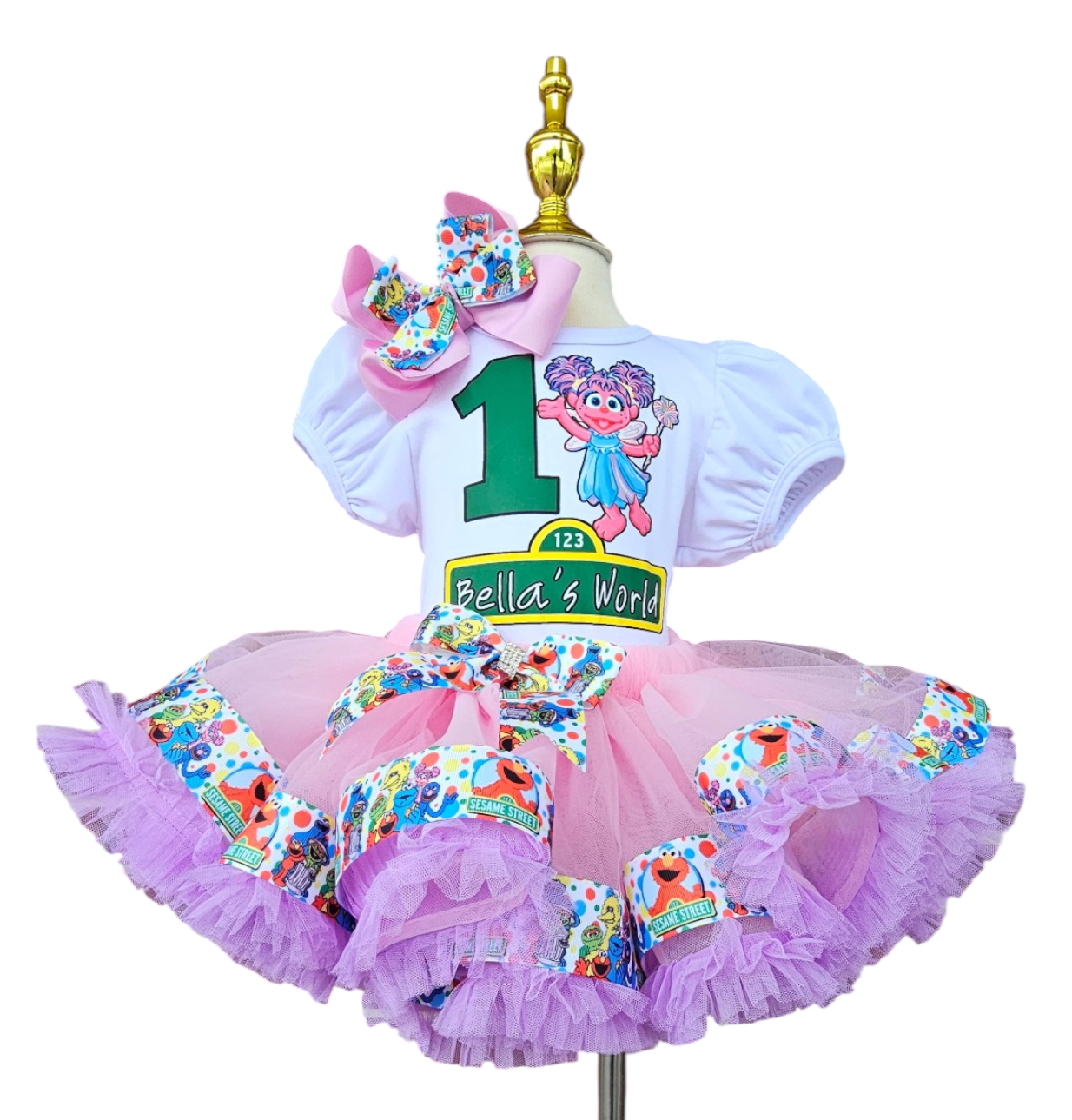 Custom Made Abby Cadabby Tutu Set Birthday Outfit for Girls