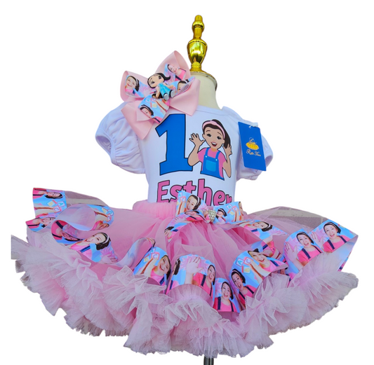 Custom Ms Rachel Birthday Tutu Outfit for Girls, Personalized Miss Rachel Birthday Shirt, 1st 2nd 3rd Birthday Tutu Set