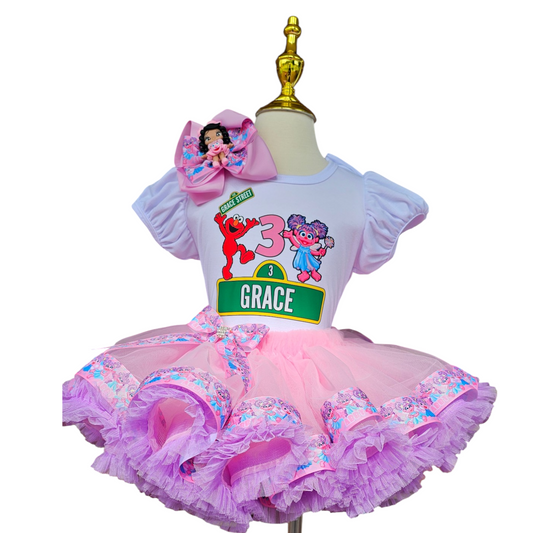 Abby Cadabby And Elmo Tutu Set Birthday Outfit for Girls