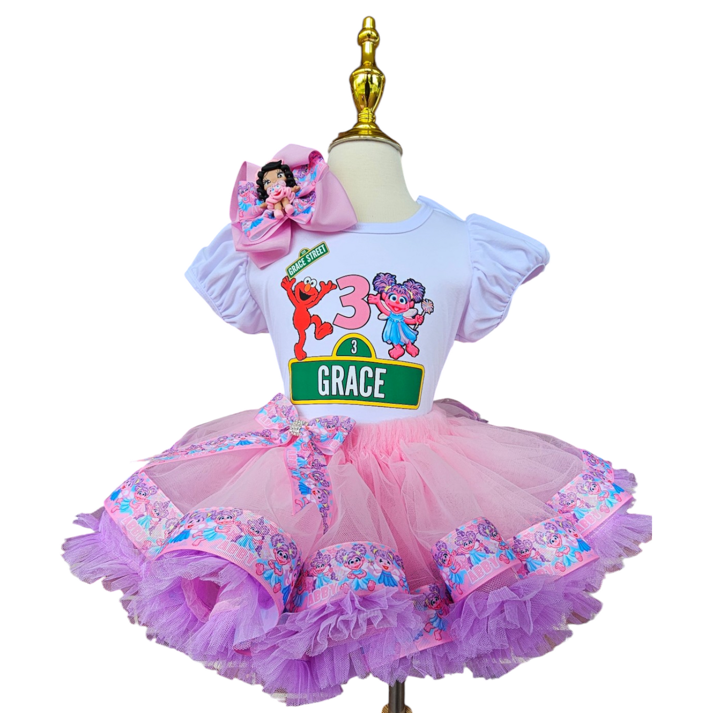 Abby Cadabby And Elmo Tutu Set Birthday Outfit for Girls
