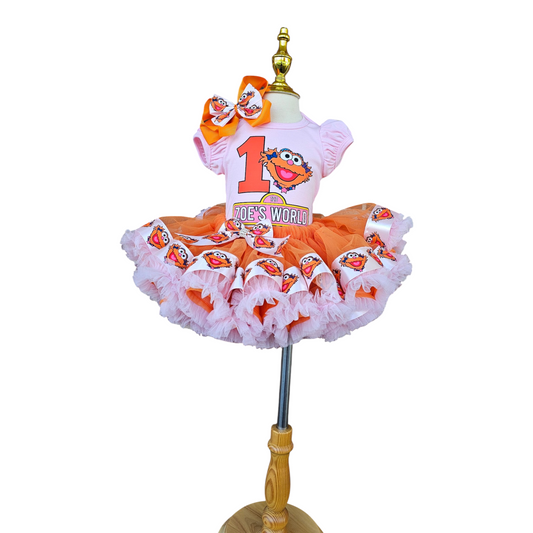 Personalized 1st Birthday Girl Tulle Tutu Set