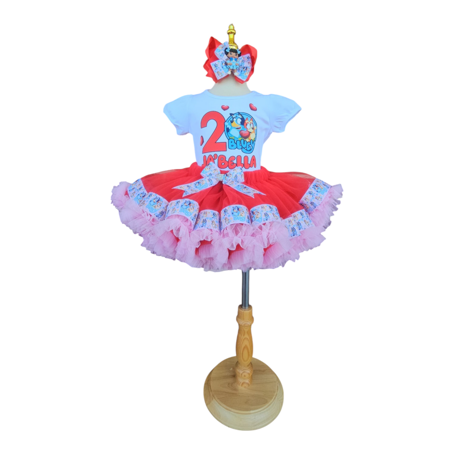 Bluey Dog 2nd Birthday Tutu Set Outfit
