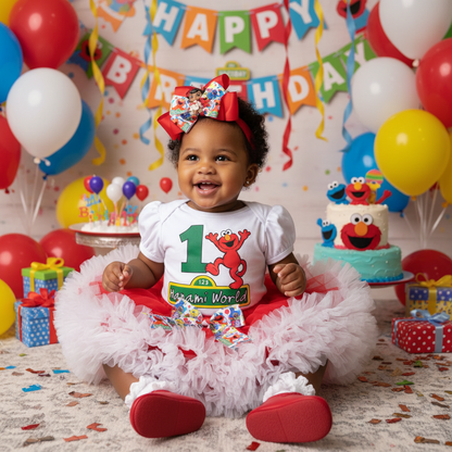 Elmo Birthday Tutu Outfit
