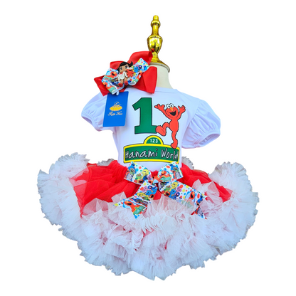 Elmo Birthday Tutu Outfit
