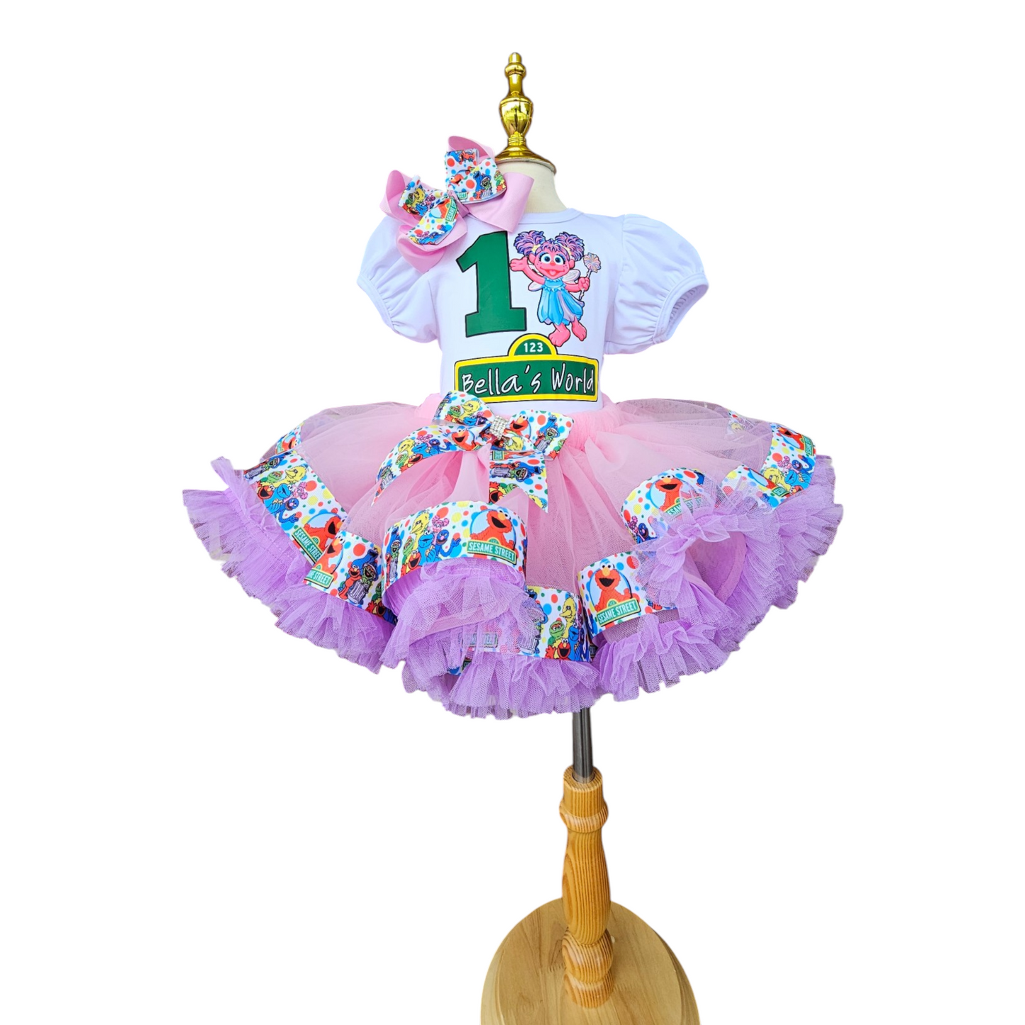 Custom Made Abby Cadabby Tutu Set Birthday Outfit for Girls