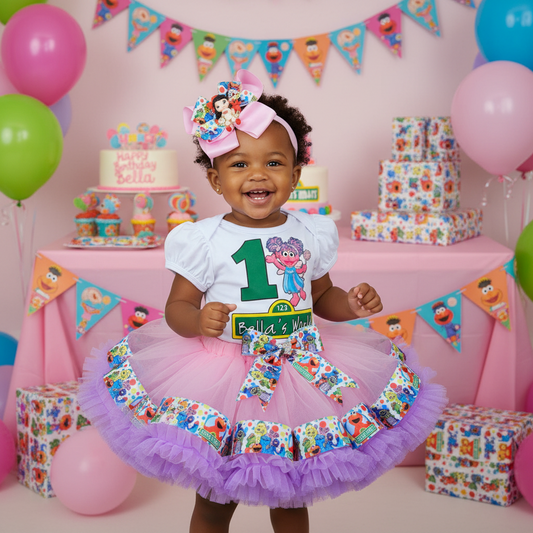 Custom Made Abby Cadabby Tutu Set Birthday Outfit for Girls