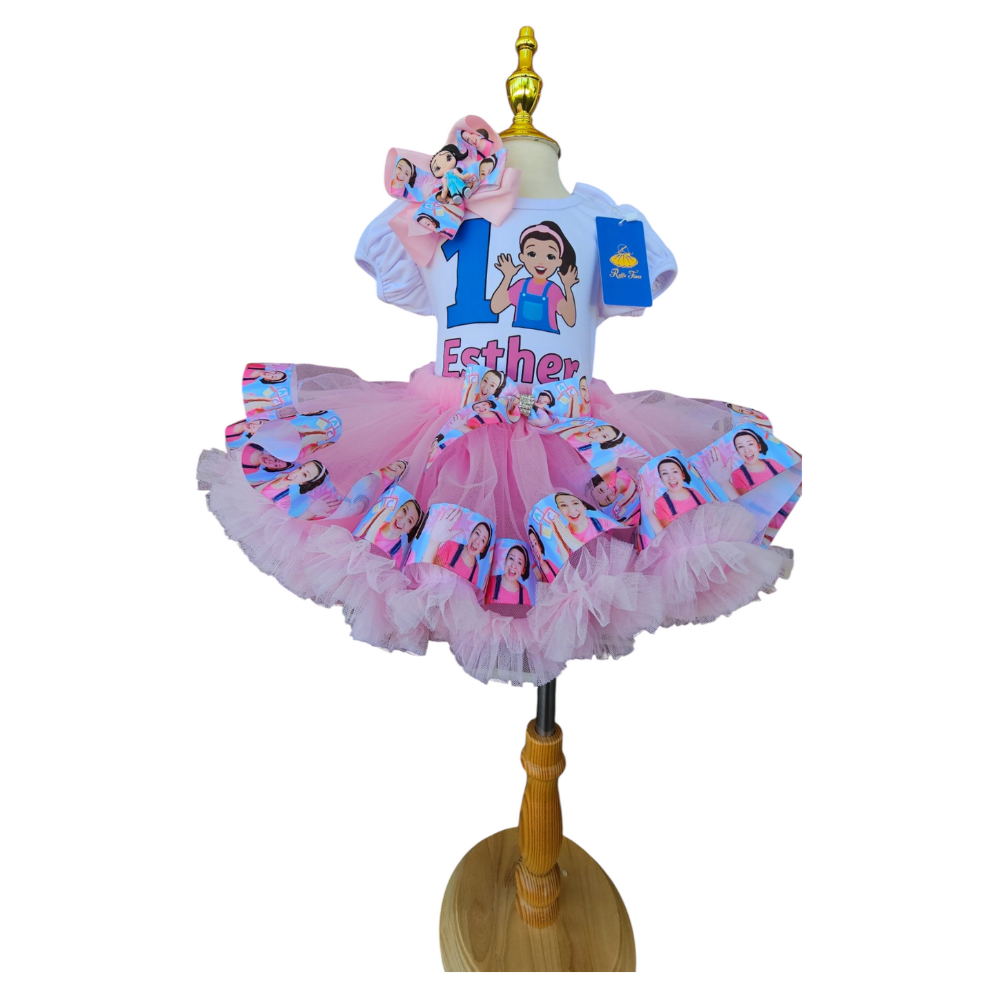 Custom Ms Rachel Birthday Tutu Outfit for Girls, Personalized Miss Rachel Birthday Shirt, 1st 2nd 3rd Birthday Tutu Set