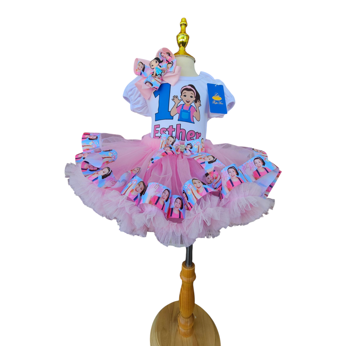 Custom Ms Rachel Birthday Tutu Outfit for Girls, Personalized Miss Rachel Birthday Shirt, 1st 2nd 3rd Birthday Tutu Set
