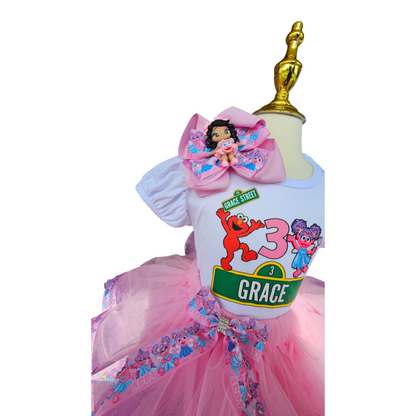 Abby Cadabby And Elmo Tutu Set Birthday Outfit for Girls