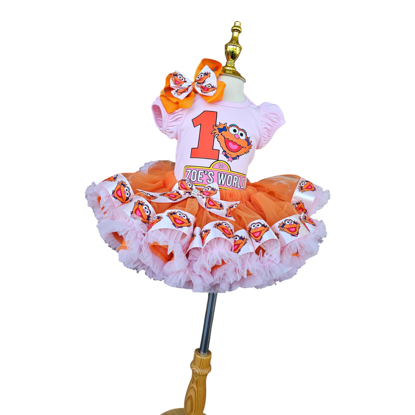 Personalized 1st Birthday Girl Tulle Tutu Set