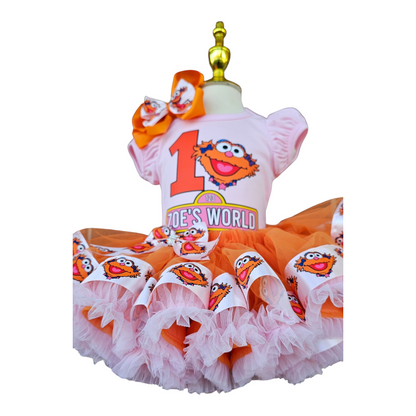 Personalized 1st Birthday Girl Tulle Tutu Set