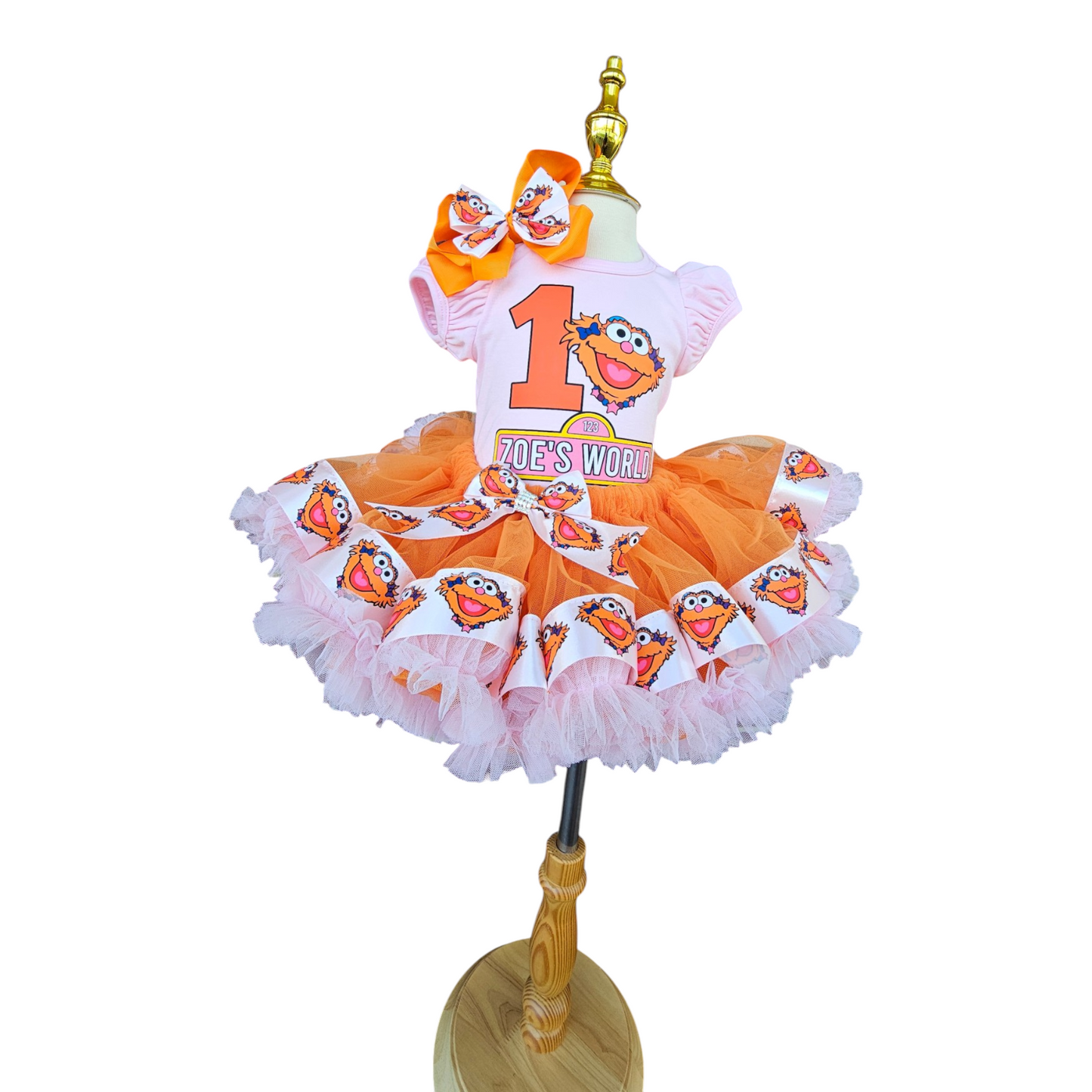 Personalized 1st Birthday Girl Tulle Tutu Set