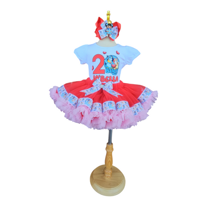 Bluey Dog 2nd Birthday Tutu Set Outfit