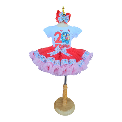 Bluey Dog 2nd Birthday Tutu Set Outfit