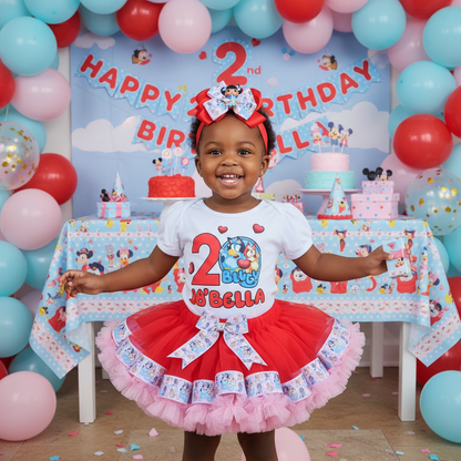 Bluey Dog 2nd Birthday Tutu Set Outfit