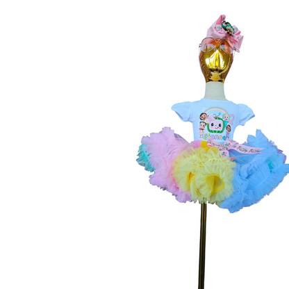 Cocomelon Tulle Tutu Birthday Girl Outfit