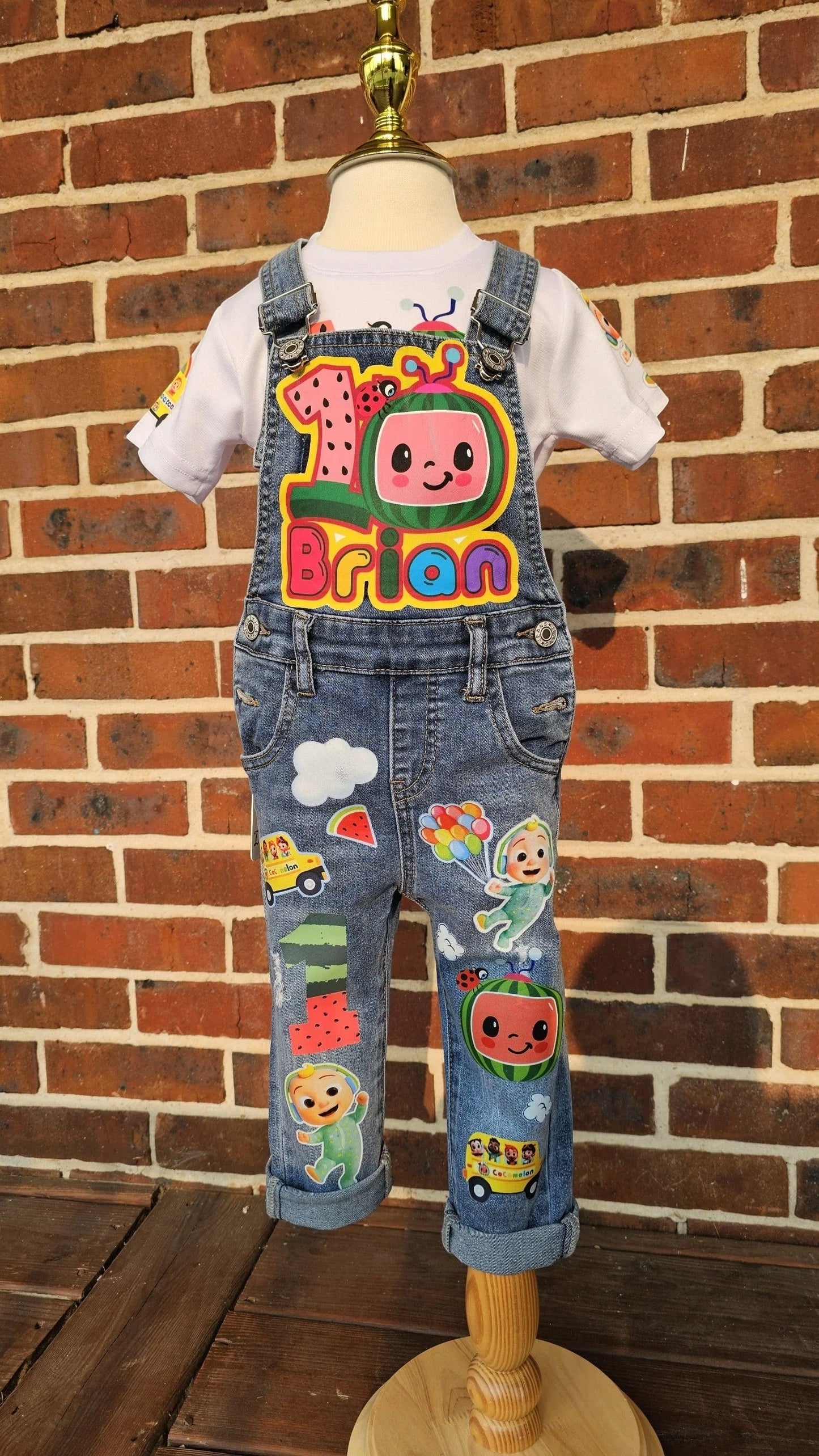 Baby Ruffle CoComelon Birthday Overalls and T-Shirt Set