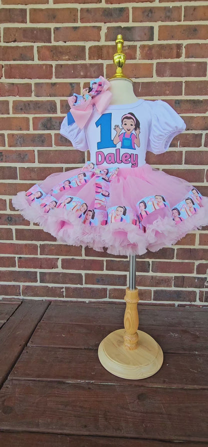 Custom Ms Rachel Birthday Tutu Outfit for Girls, Personalized Miss Rachel Birthday Shirt, 1st 2nd 3rd Birthday Tutu Set